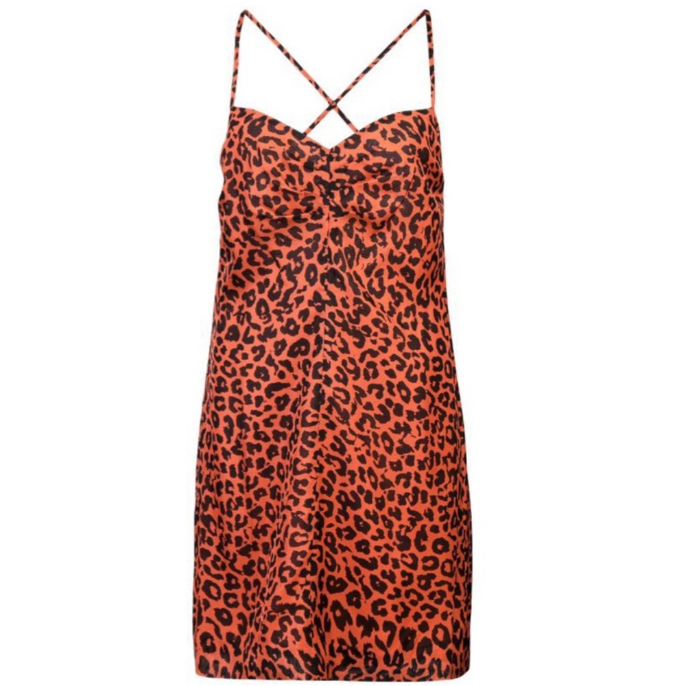 Michelle Mason Silk Leopard Mini Dress Size 0